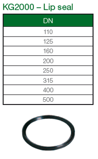 Mynd af KG2000 Gúmmíhringur DN 160