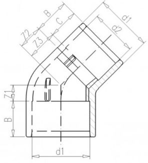 Mynd af PVC Lím Nippil-Hálf Hné 50 x 50/40mm