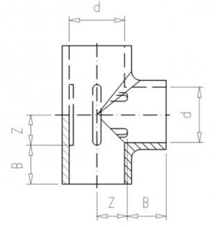 Mynd af PVC Lím Té 200mm