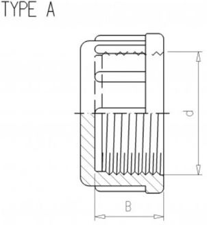 Mynd af PVC Skrúfað Botnlok  1 1/4" 