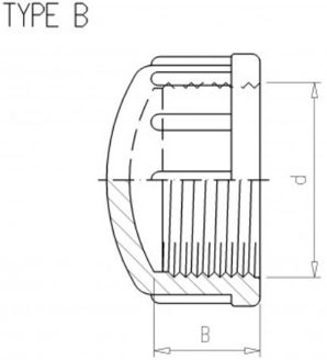 Mynd af PVC Skrúfað Botnlok   2" 