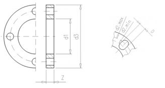 Mynd af PVC Lím Flangshringur  20mm