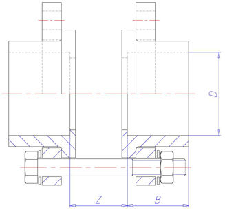 Mynd af PVC Lím Flangsasett m/Boltum  63mm