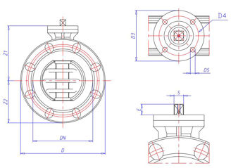 Mynd af PVC Lím Spjaldloki 160mm (DN150)
