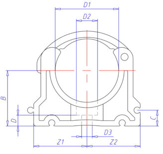 Mynd af Rörafesting  63mm