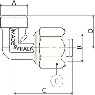 Mynd af Álpex Lauskóna Nippil-Hné 16mm x      1/2"