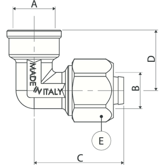 Mynd af Álpex Lauskóna Múffu-Hné 20mm x     3/4"