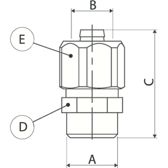 Mynd af Álpex Lauskóna Nippil-Tengi 16mm x      1/2"