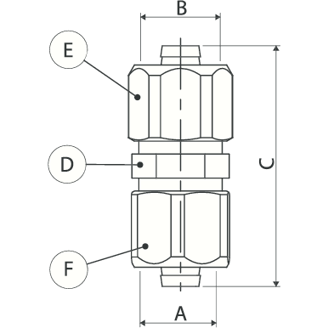 Mynd af Álpex Lauskóna Samtengi 16 x 16mm