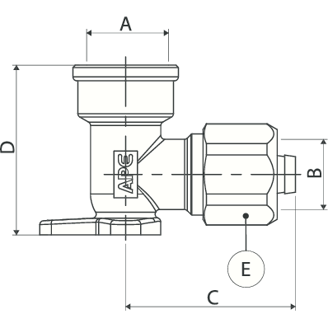 Mynd af Álpex Lauskóna Vegghné 16mm x      1/2"