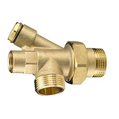 Mynd af Té f/föler og dæluunion      1/2" x    1" x    1"