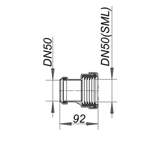 Mynd af Plast í Pott 50/50mm
