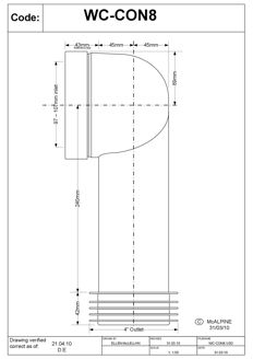 Mynd af WC Hólkur 4"/110mm - 90° Beygja