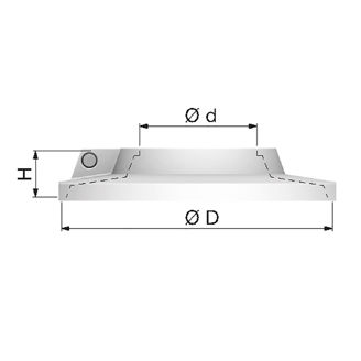 Mynd af Plast Rósetta 15mm