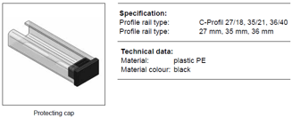 Mynd af Prófíl Tappi 35 x 21 mm