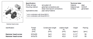 Mynd af Brautarbolti M10 x 70mm