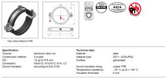 Mynd af Maxima m/gúmmí þéttingu 158-163 mm - M10/M12