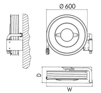 Mynd af Brunaslanga á löm 19mm - 25m