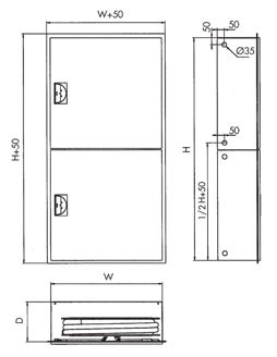 Mynd af Brunaslanga í ryðfríum skáp 19mm - 25m