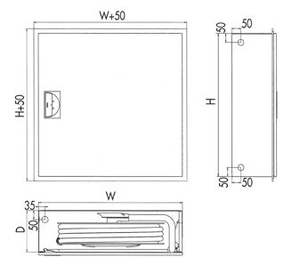 Mynd af Brunaslanga á löm í ryðfríum skáp 19mm - 30m