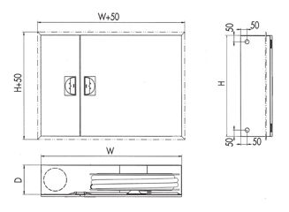 Mynd af Brunaslanga í skáp 19mm - 30m - m/hólfi fyrir slökkvitæki