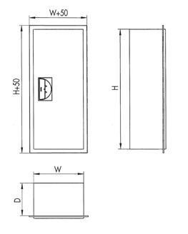 Mynd af Skápur fyrir slökkvitæki - Ryðfrír