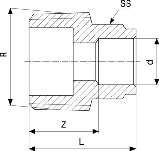 Mynd af Nippil-Stúss 18mm x     3/4"