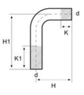 Mynd af Press Bogarör Ryðfrítt 15 mm