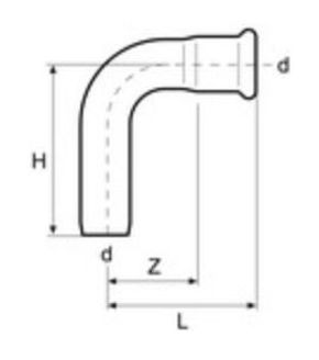 Mynd af Press Nippil-Hné Ryðfrítt  42mm
