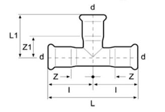 Mynd af Press Té Ryðfrítt  76,1mm