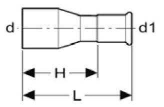 Mynd af Press Nippil-Minnkun Galvaniseruð 28 x 15 mm