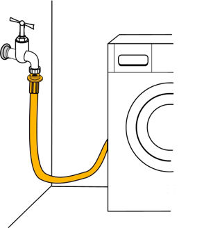 Mynd af Framlenging f/Þvottavélaslöngu - 1,5m