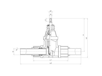 Mynd af Delrin Loki með suðuendum 32mm