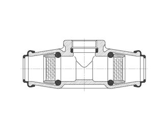 Mynd af ISO Té DN 20 /   1/2"
