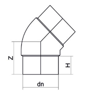 Mynd af Hálfhné DN 63 - SDR 11