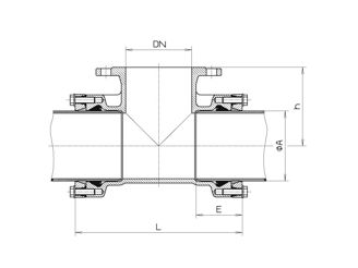 Mynd af S.2000 Flangs Té DN 160/150