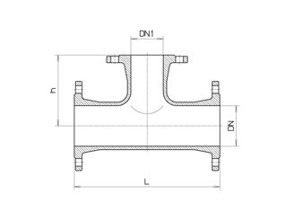 Mynd af Flangs Té DN 80