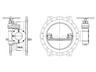 Mynd af Hawle spjaldloki DN800 m/gír