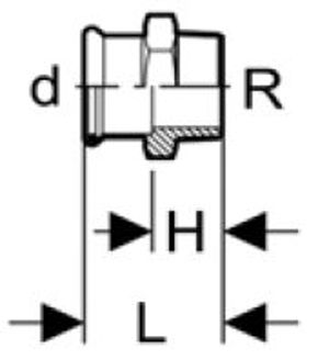 Mynd af Press Nippil-Tengi Galvaniserað 22mm x     3/4"