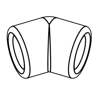 Mynd af PP-R FS Hálfhné 50mm