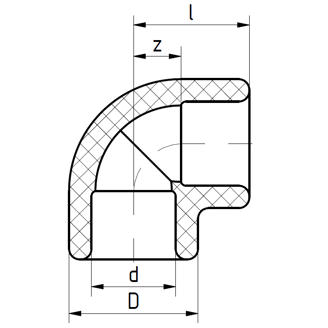 Mynd af PP-R FS Hné 32mm