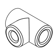 Mynd af PP-R FS Té 50x32x50mm