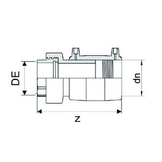 Mynd af Suðu múffutengi DN  63 / 2" - SDR 11