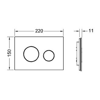 Mynd af TECEloop gler hnappur tvöf. hvítt/hvítt