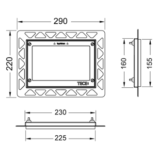 Mynd af TECE flísarammi Svartur