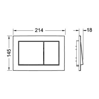 Mynd af TECEbase hnappur tvöf. Matt króm
