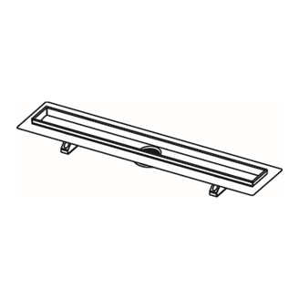 Mynd af TECE renna niðurfall beint  70cm