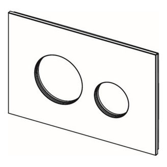 Mynd af TECEloop glerrammi á hnapp tvöf. Hvítur