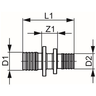 Mynd af TECE Samtengi 32 x 20mm