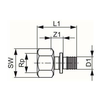 Mynd af TECE Múffutengi 32mm x 1"
